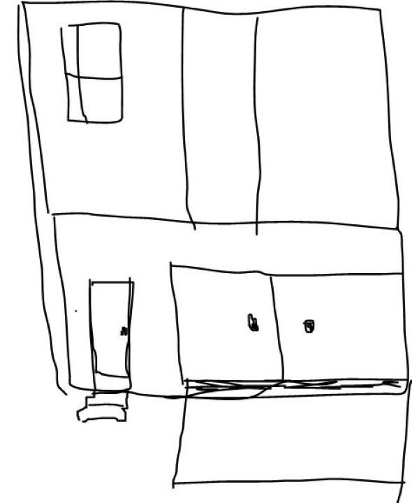 Old Mid-Century Modern House Exterior