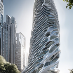 Zaha Hadid Skycraper exterior view