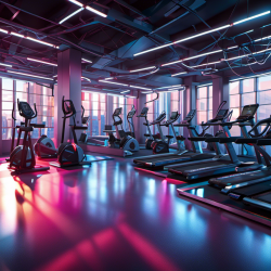 Cyberpunk Gymn/Fitness Room