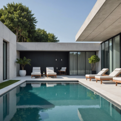 Contemporary Outdoor Swimming Pool