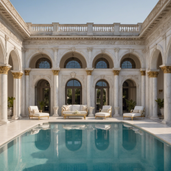 Neoclassical Outdoor Swimming Pool