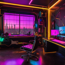 Cyberpunk Home Office