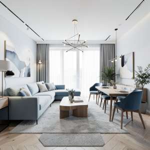 Custom Style living room and dining room