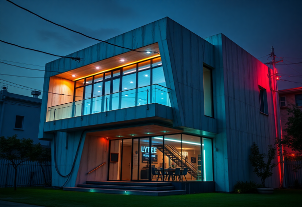 Cyberpunk House Exterior