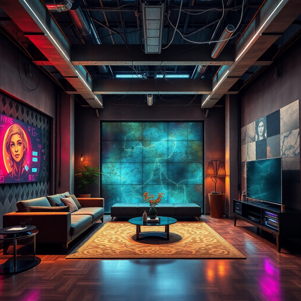 Cyberpunk Living Room