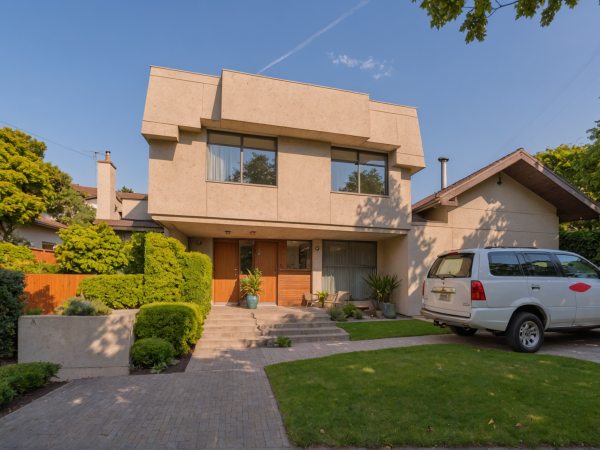 New Mid-Century Modern House Exterior