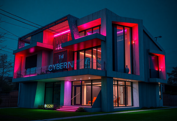Cyberpunk House Exterior