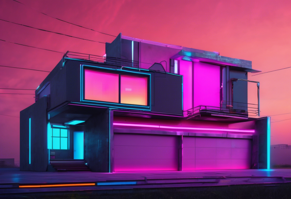 Cyberpunk House Exterior
