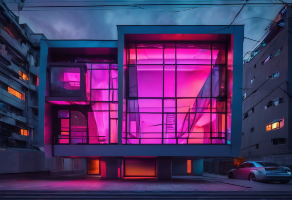Cyberpunk House Exterior
