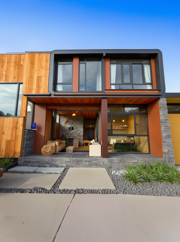 New Mid-Century Modern House Exterior