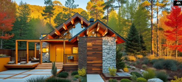New Mid-Century Modern House Exterior