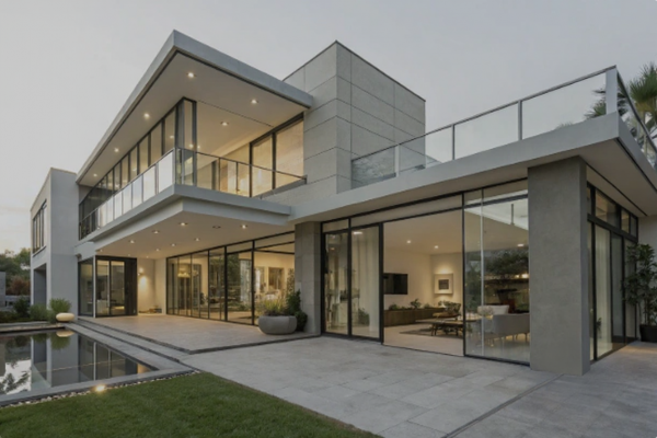New Mid-Century Modern House Exterior