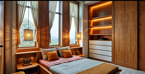 New Mid-Century Modern Bedroom