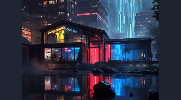 New Cyberpunk House Exterior