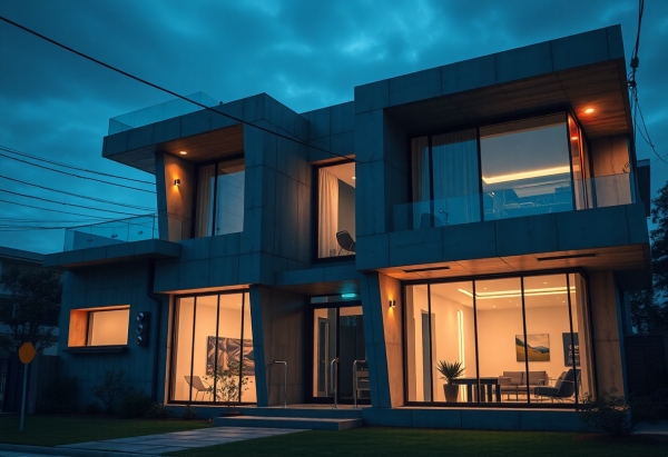 Cyberpunk House Exterior