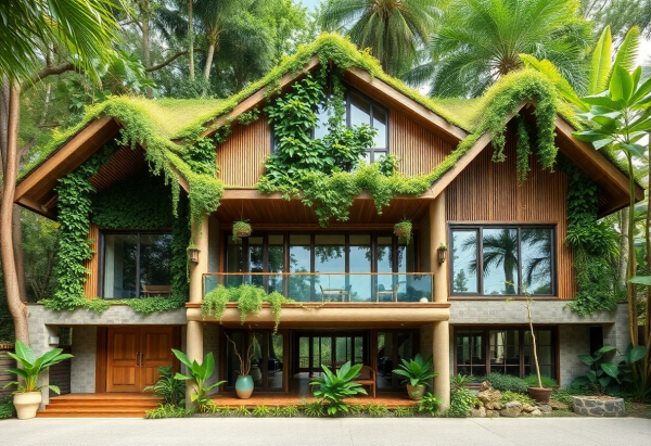 Old Biophilic Living Room