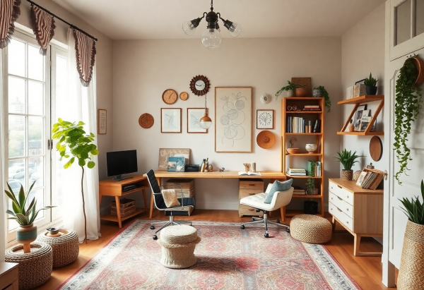 Bohemian my home office and DIY project room