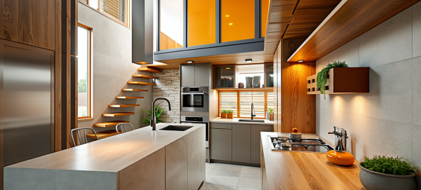 New Mid-Century Modern Kitchen