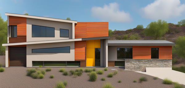 New Mid-Century Modern House Exterior