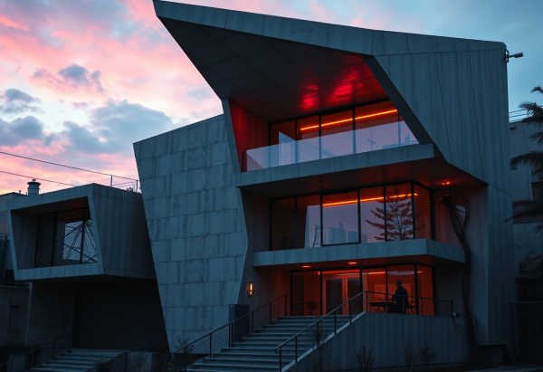 Cyberpunk House Exterior