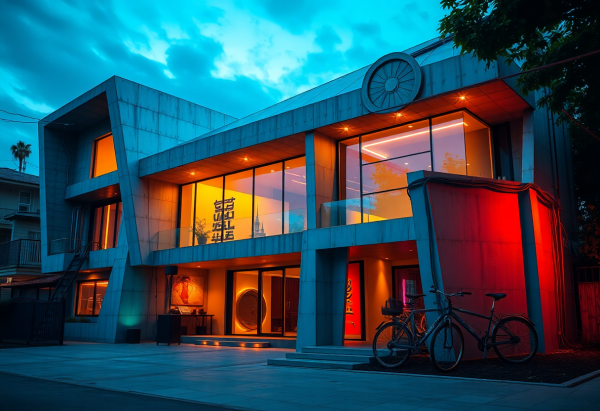 Cyberpunk House Exterior