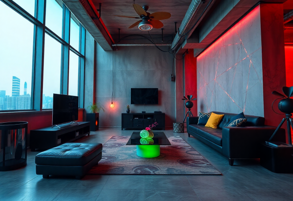 Cyberpunk Living Room