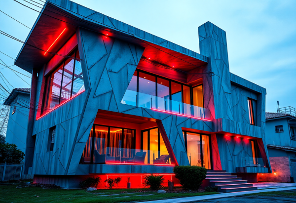 Cyberpunk House Exterior