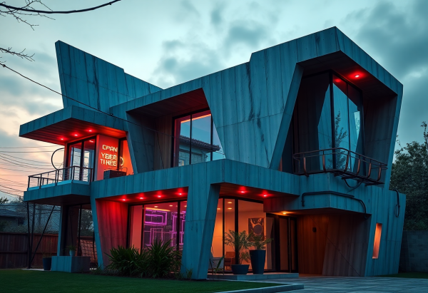 Cyberpunk House Exterior