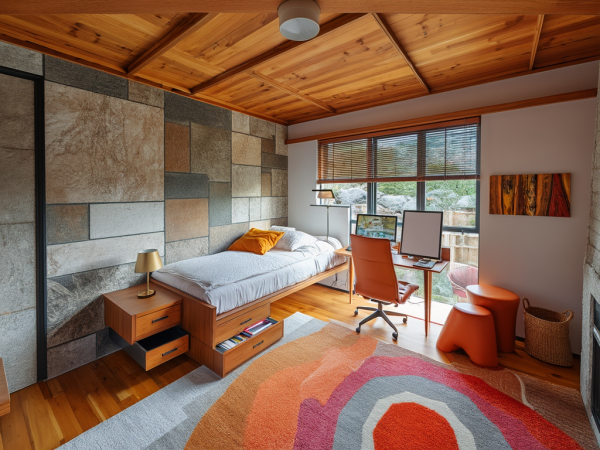 New Mid-Century Modern Bedroom