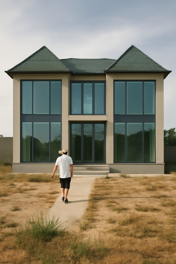 New Mid-Century Modern House Exterior