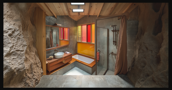 New Mid-Century Modern Bathroom