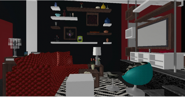 Old Mid-Century Modern Living Room