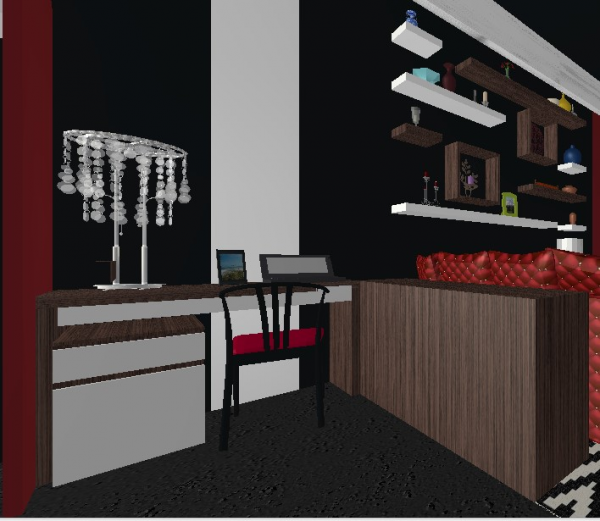 Old Mid-Century Modern Home Office