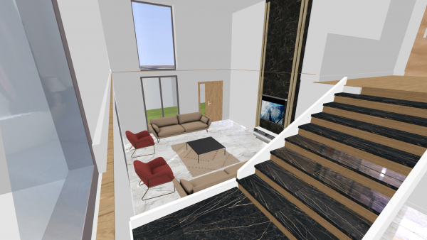 Old Mid-Century Modern Living Room