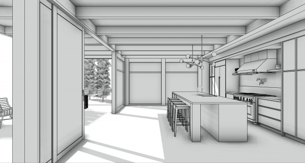 Old Mid-Century Modern Dining Room