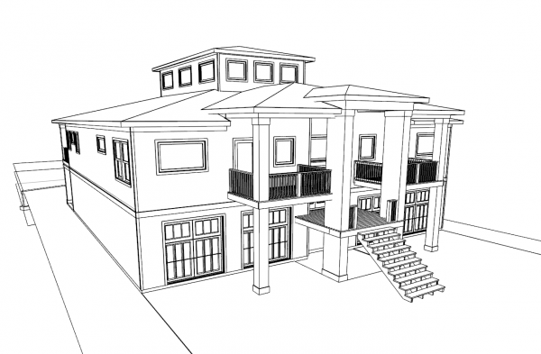 Old Contemporary House Exterior
